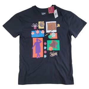 Wonka Graphic T-Shirt Mens Large Black NWT Willy Wonka Candy Movie Johnny Depp